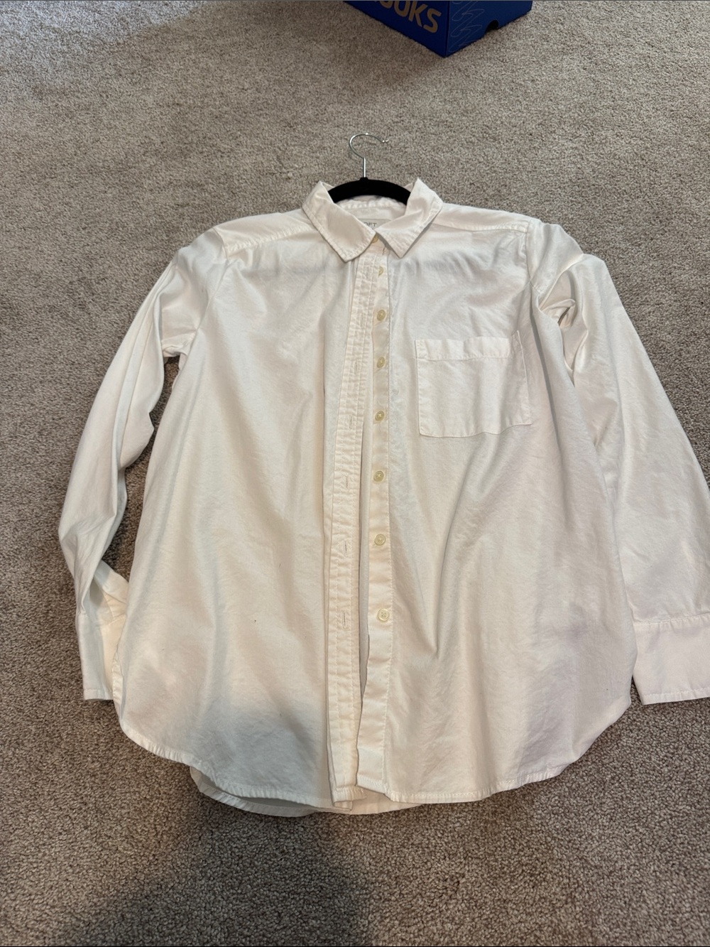 LOFT White Button-Down Shirt